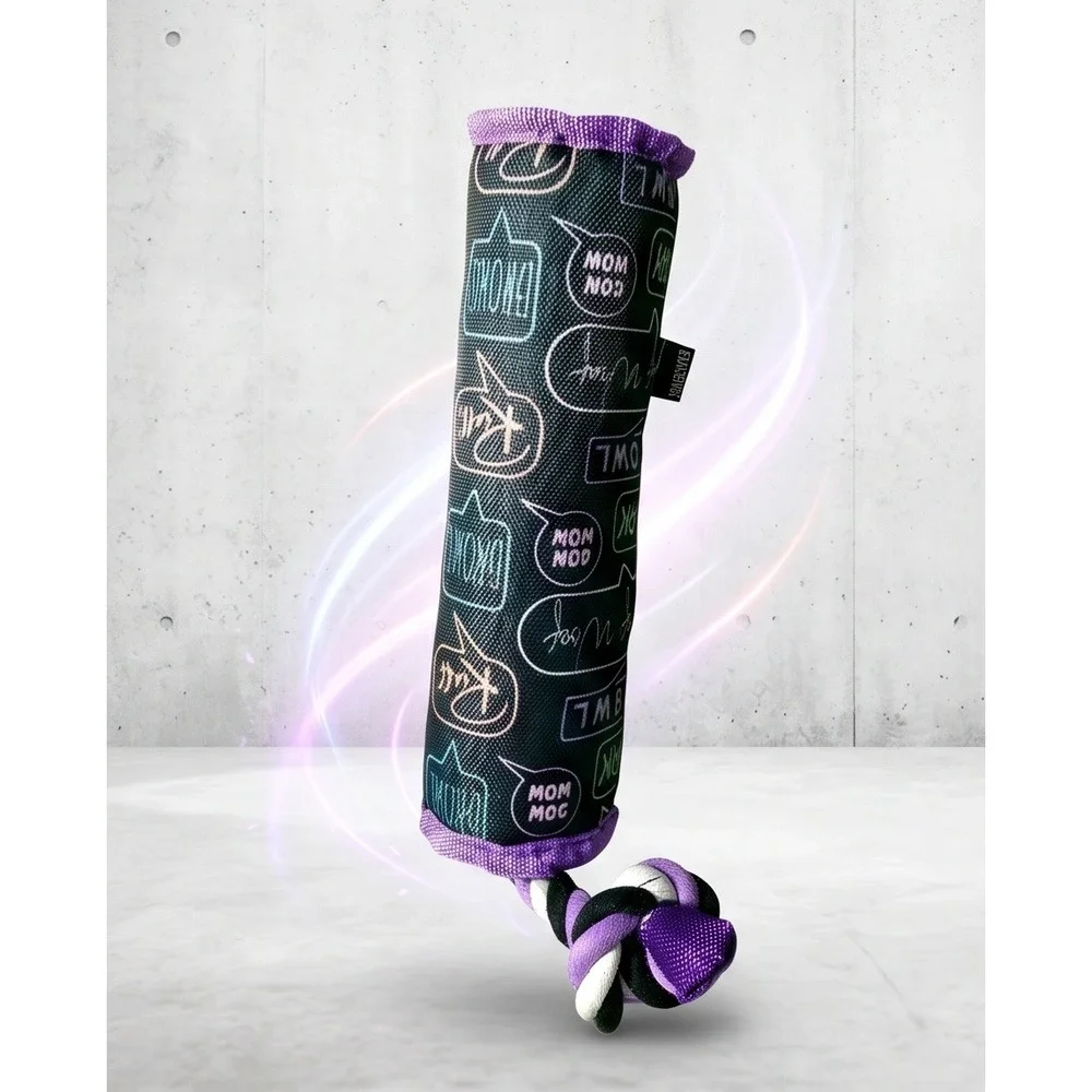 DOG for DOG Rope and Squeak Chew Toy Purple Black For‎ Big Dogs NEW DF2970